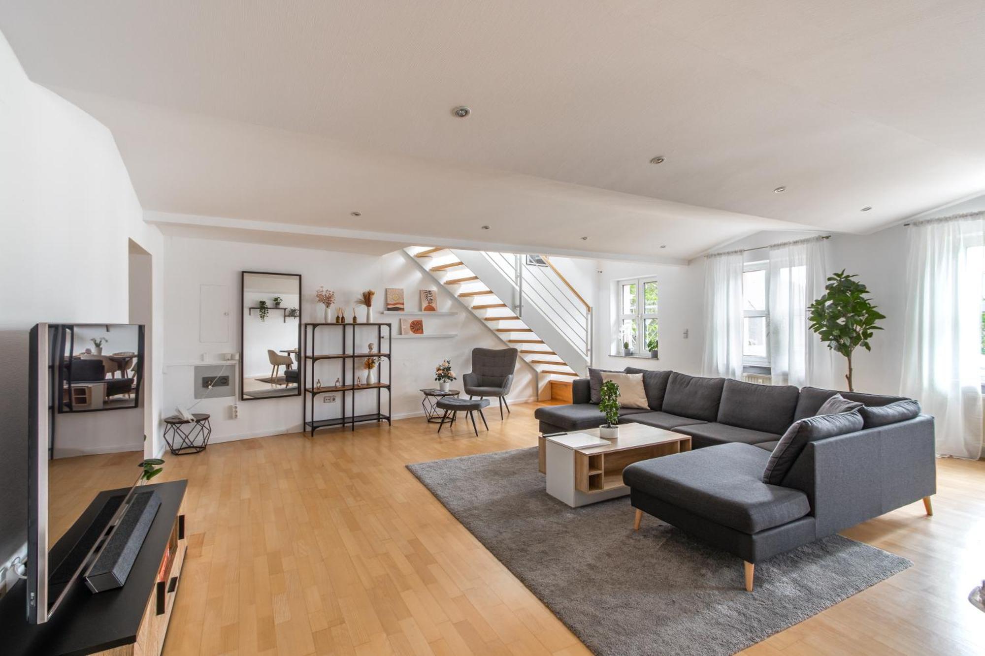 Penthouse-Maisonette - City Center, Highspeed Internet, Garage Worms Dış mekan fotoğraf